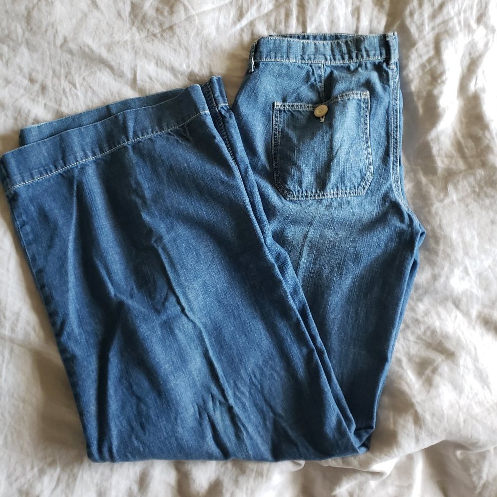 London Jean embroidered flair jeans